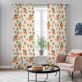 thumbnail image 6 of Kitchen Curtains 84 Inch Length 2 Panels, Summer Peach Grommets Window Treatment Curtain, Tropical Fruit Rustic Flowers Watercolor Thermal Curtains Drapes for Living Room/Bathroom, 6 of 9