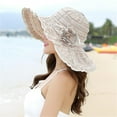 thumbnail image 4 of Foldable Women's Sun Protection Summer Big Brim Hat, 4 of 5