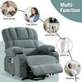 thumbnail image 5 of Power Lift Recliner Chairs with Massage and Heat, UHOMEPRO Electric Fabric Recliner Chair for Elderly, Living Room Furniture with USB Charge Port, 2 Cup Holders, and Side Pocket, Blue, 5 of 12