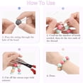 thumbnail image 4 of VOLKMI 100pcs Silicone Beads Diy Round Shape Polygonal Accessories Kit Handmade Crafts For Making Keychain Bracelet Necklace, 4 of 6