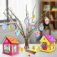 thumbnail image 4 of YMARPT Easter Crafts Wooden House, DIY Easter Wooden House, Wooden Easter Crafts to Paint, Unfinished Wood Bird Houses Crafts Kits, Easter Painting Crafts Kit for Easter Spring Party Supplies, 4 of 5