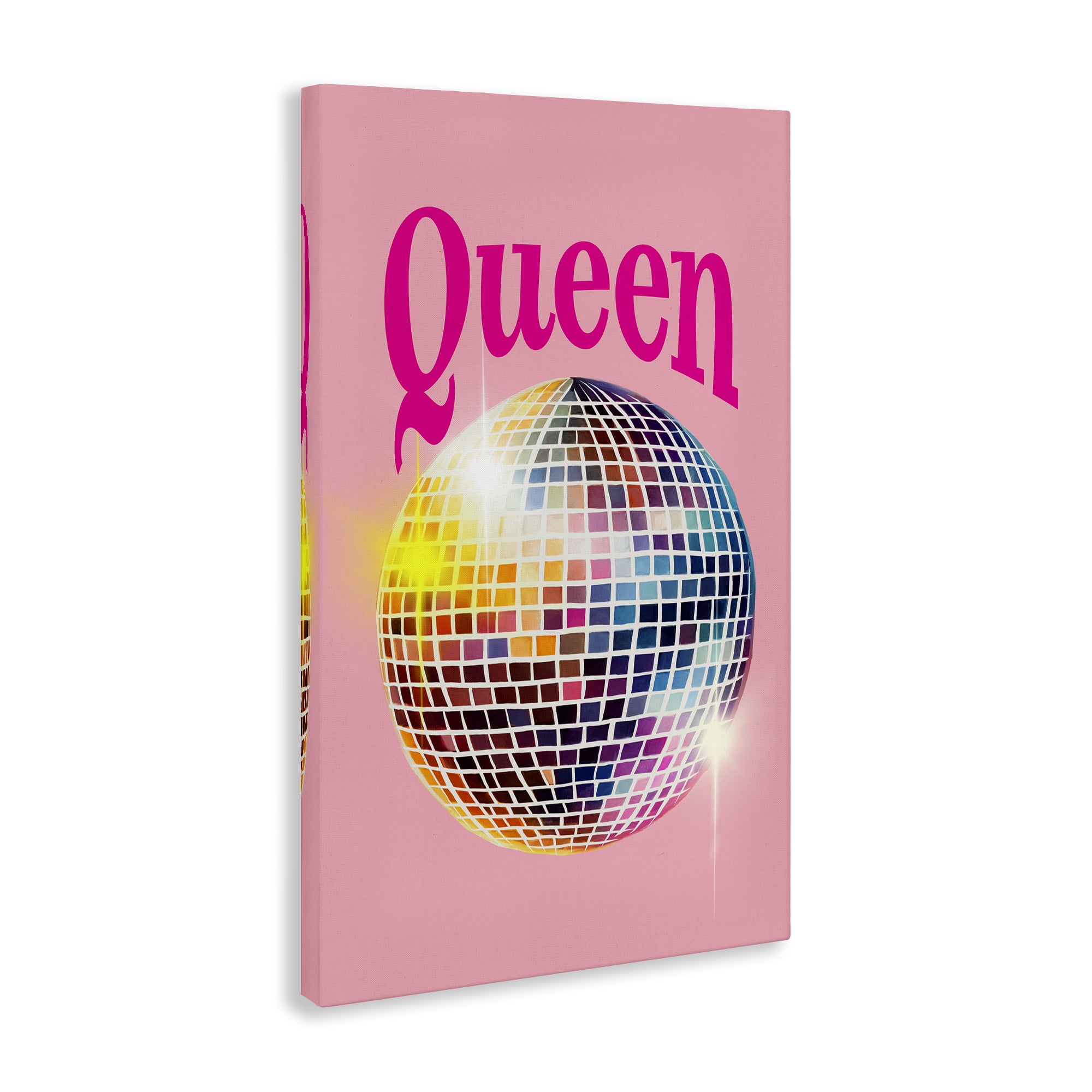Stupell Industries Sparkling Disco Queen Entertainment Painting Wrapped Canvas Art Print Wall Art, 16 x 24