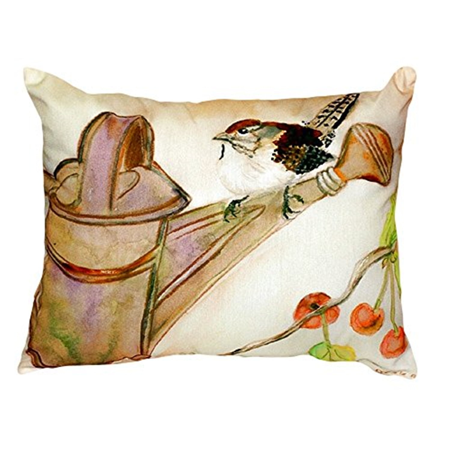 Carolina Wren Indoor/Outdoor Lumbar Pillow