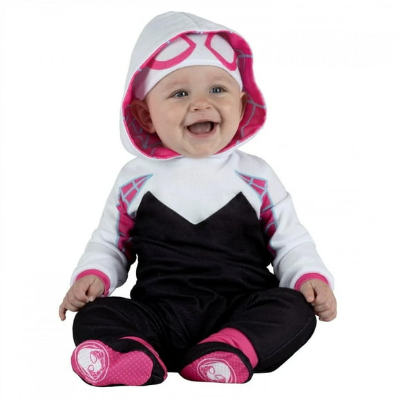 Infant MARVEL Girl's Spider-Gwen Halloween Costume with Non-Slip Booties
