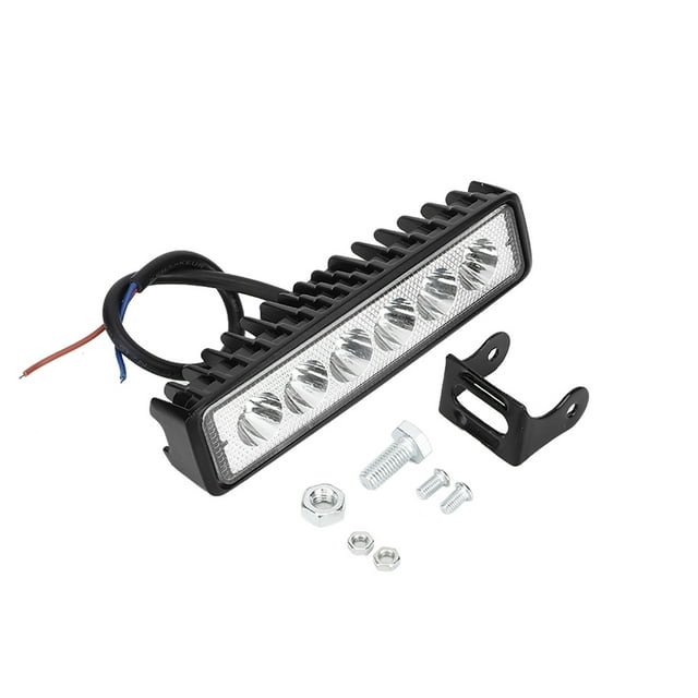 Lámpara de trabajo de barra de 6 LED, 12 V, 18 W, luz diurna, modificación de vehículo, IP67, color negro