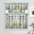 thumbnail image 3 of Fall Pumpkin Kitchen Curtains, Happy Fall Y''all Window Curtains, Farmhouse Thanksgiving Autumn Harvest Curtain for Kitchen Decor, 54" x 18" Valance, 27" x 36" Tier, 3 Panel Set, 3 of 6