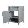 thumbnail image 6 of Bellaterra Home 800632-24BL-LG 24 in. Single Vanity with Carrara Marble Top, Light Gray & White, 6 of 7
