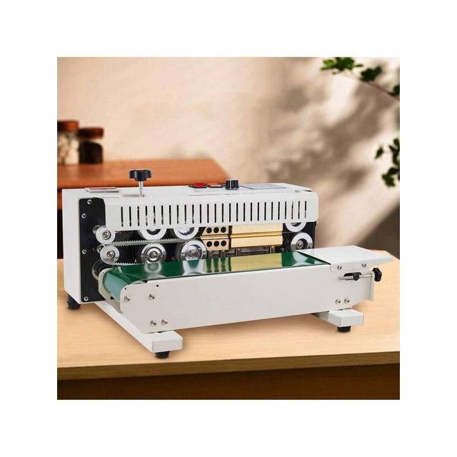 Continuous Bag Band Sealing Machine, 0.24-0.47 In/6-12 Mm Seal Width, Horizontal Band Sealer Machine With Digital Temperature Control, Bag Sealer For 0.02-0.8 Mm Plastic Bags, Inflation Function