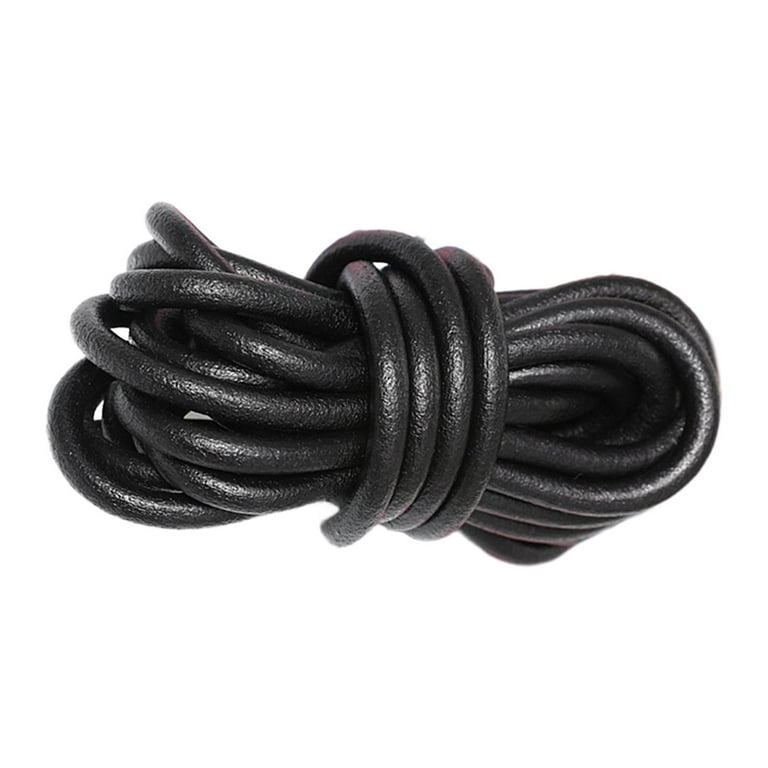 Fold Braided Leather Cord,10mm 12mm Round Leather Cord String DIY Necklace  Bracelet Making Black Brown Braided PU Rope Jewelry Accessories, 1pcs