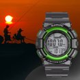 thumbnail image 3 of Digital Hombres Pesca al aire libre Clima Altímetro Termómetro Reloj (Verde)-185035.01 Likrtyny Para estrenar, 3 of 7