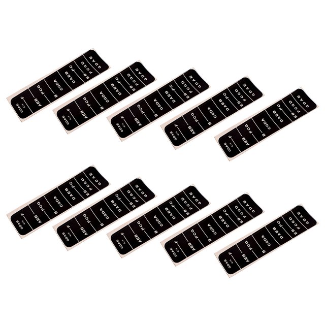 Yuarrent 10 pegatinas de escala de violín 4/4, calcomanías de diapasón, etiquetas de notas de traste, aprender a practicar, instrumento Accesorios para instrumentos musicales