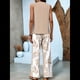 thumbnail image 4 of Conjuntos de Dos Piezas de Verano para Mujer 2025, Jersey de Cuello Cuadrado, Chaleco, Estampado Floral, Cinturón y Pantalón Caqui XXL, 4 of 6