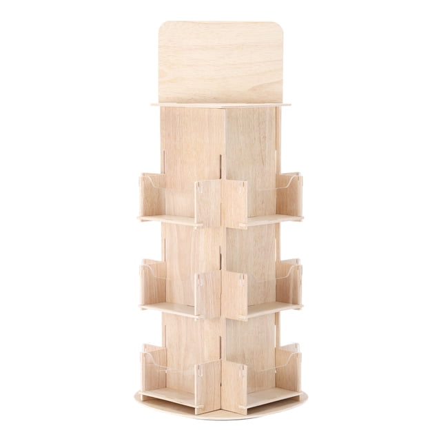 Table Rotating Display Rack Rotating Wooden Display Rack, 3 Tier Rotating Display Organizer for ...