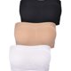 thumbnail image 3 of Sujetador Bandeau de 3 piezas para mujer, sujetador acolchado sin tirantes, sujetador suave, sujetador superior de tubo Bandeau sin costuras, varios tamaños (negro, blanco y color nude, Xemadio YZY192-6, 3 of 5