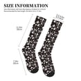 thumbnail image 2 of Lsque Skeleton Pattern Sport Compression Socks for Men & Women 15-20 mmHg Knee High Nurse Pregnant Running Medical and Travel Athletic, 2 of 6