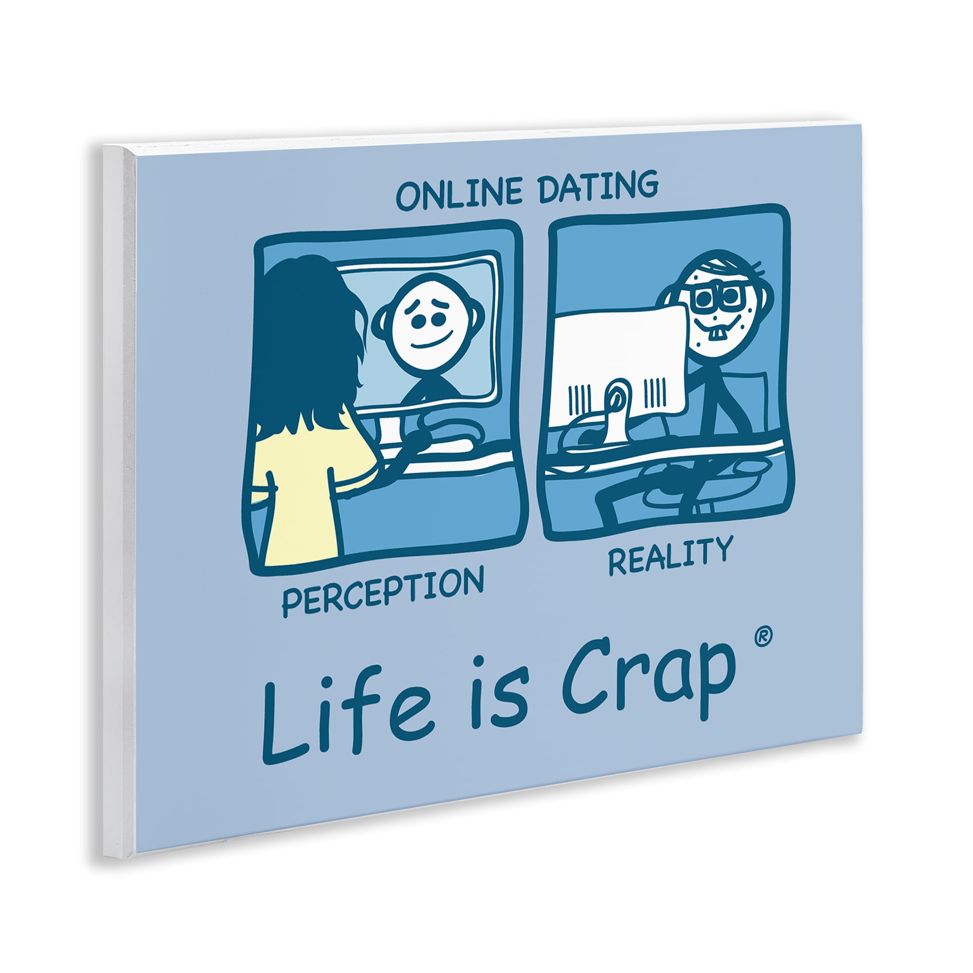 Stupell Industries Perception and Reality Dating Novelty & Humor Painting Unframed Art Print Wall Art, 14 x 11