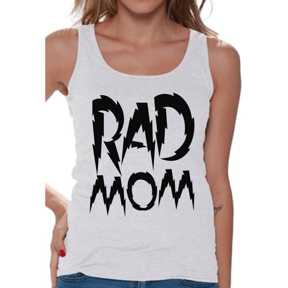 Awkward Styles Women's Rad Mom Cool Graphic Tank Tops Black Mother's Day