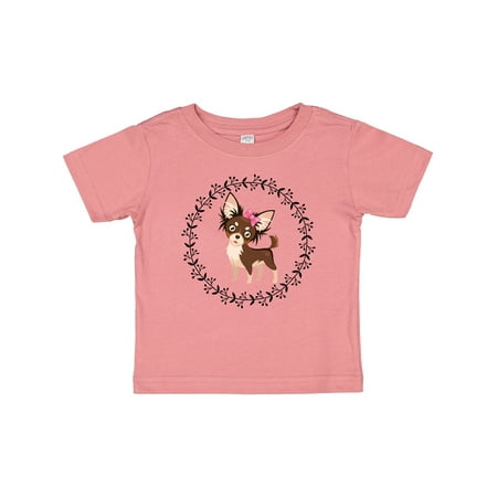 

Inktastic Long Haired Chihuahua Dog Gift Baby Girl T-Shirt