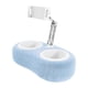 thumbnail image 1 of Soporte de almohada para teléfono, soporte plegable multiángulo ajustable con brazo de eje, para teléfonos, relojes, tabletas, lectura en casa azul claro, 1 of 9