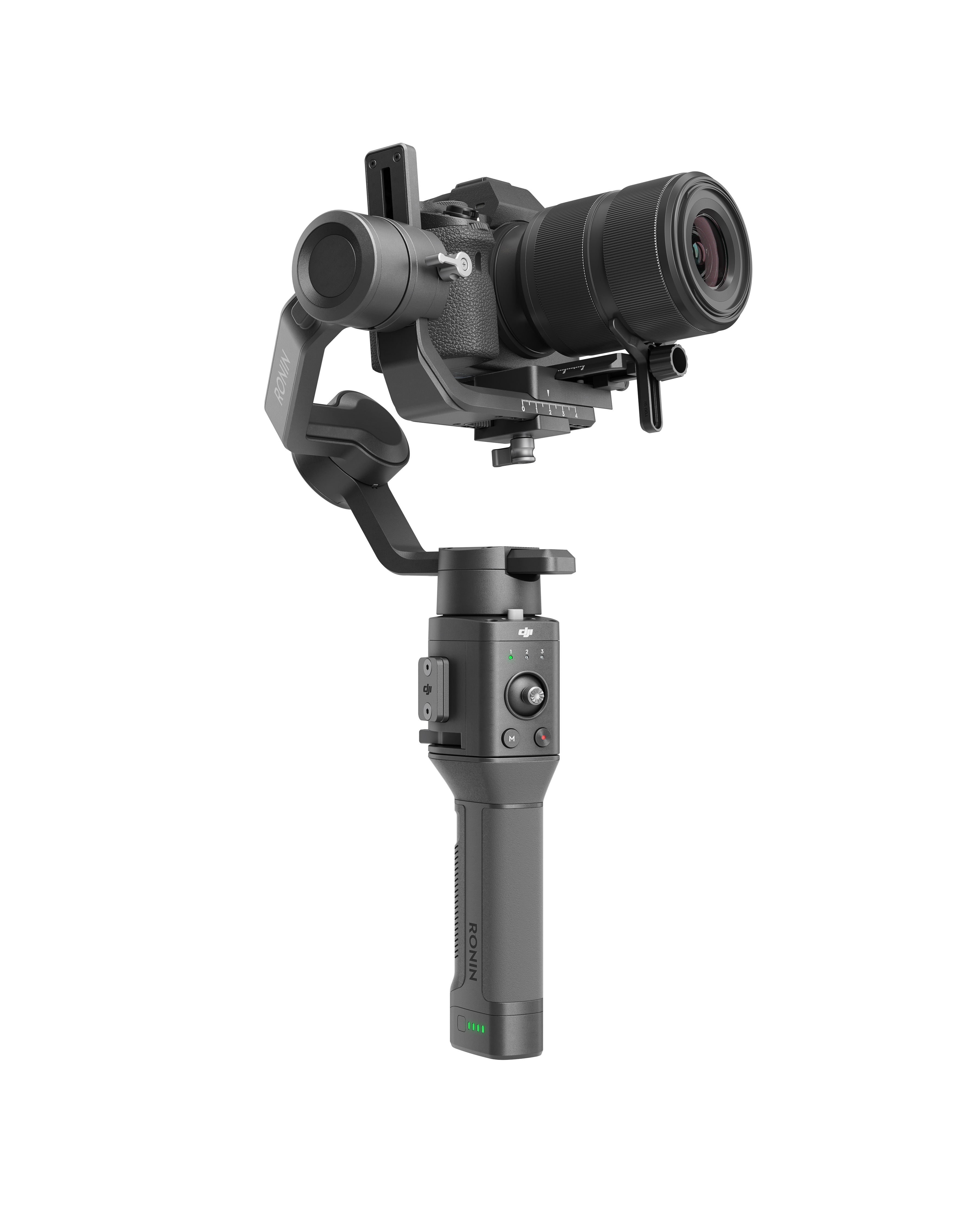 Nikon Sony Panasonic Canon Fujifilm Carbon Fiber Touchscreen 4.5 kg Payload DJI RS 2-3-Axis Gimbal Stabilizer for DSLR and Mirrorless Camera Black Ronin S 