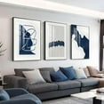 thumbnail image 3 of Hieng Modern Abstract WallSet, Geometric and Architecture Prints, Black Blue Wall Decor for Living Room Bedroom Office, 3 of 6