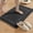 Black, variant on JIATER Waffle Bathroom Rugs 24x17,Soft Absorbent Bath Mat Non-Slip Backing Quick Dry Washroom Mats,Brown