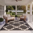 thumbnail image 3 of SAFAVIEH Courtyard Jaylee Geometric Indoor/Outdoor Area Rug, Black/Beige, 9' x 12'6", 3 of 10