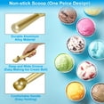 thumbnail image 3 of Cucharón de helado de 7 pulgadas de Uxcell, cucharón de galleta de aleación de aluminio antiadherente, tono dorado, 3 of 6