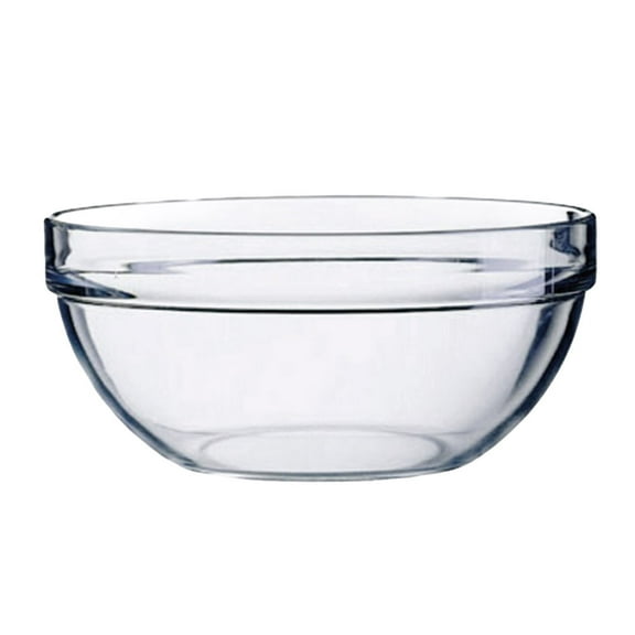 1 Pc Salad Bowl Acrylic Thicken Transparent Round Bowl for Serving Fruit Vegetable Snack (17 x 7.3 cm)