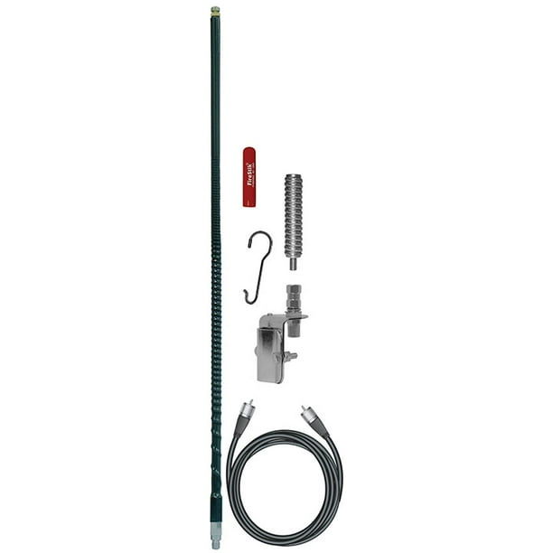 FireStik FS464A8AB Four foot single mirror mount CB antenna kit (Black