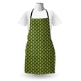thumbnail image 3 of Yellow and Green Apron, Colorful Vintage Illustration with Hexagons, Unisex Kitchen Bib with Adjustable Neck for Cooking Gardening, Adult Size, Green Yellow Green, by Ambesonne, 3 of 4
