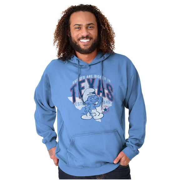 Texas Bigger Funny Lone Star Smurfs Hoodie Sweatshirt Women Men Brisco Brands M