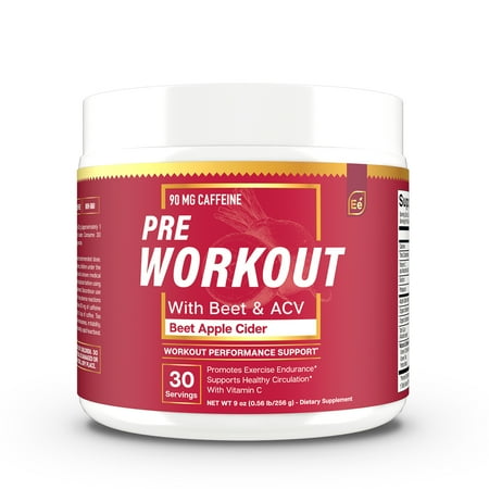 Essential elements PreWorkout Powder, Beet Root & ACV, 100mg, 30 servings