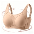 thumbnail image 2 of Women's Full Support Underwire Sports Bra Full Coverage Coolcomfort T Shirt Unlined Bra Womens Mesh Push Up Bras Everyday Bra, 2 of 8