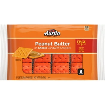 Austin Peanut Butter on Cheese Sandwich Crackers, 11 oz, 8 Count