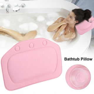 Steamy Bath Pillow Ultra Soft, Luxury Bath Tub Pillow Headrest, Spa Bath Pillows for Tub Neck and Back Support, Essential Relaxing Bathtub Accessories for