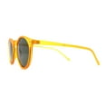 thumbnail image 3 of Gentlemans Fashion Round Keyhole High Temple Horned Sunglasses Orange Green, 3 of 4