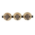 thumbnail image 4 of Decmode Wood & Metal Rhino Sculpture Wall Mounts Decorative Wall Hook Rack w/ 3 Hooks, 19” x 5”, 4 of 5