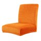 thumbnail image 3 of Funda de asiento para silla de comedor con respaldo corto de terciopelo y licra, funda para taburete de bar Naranja, 3 of 8