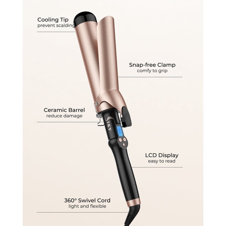 IKV 2 Inch Extra Large Curling Iron, Long Hair photo 3