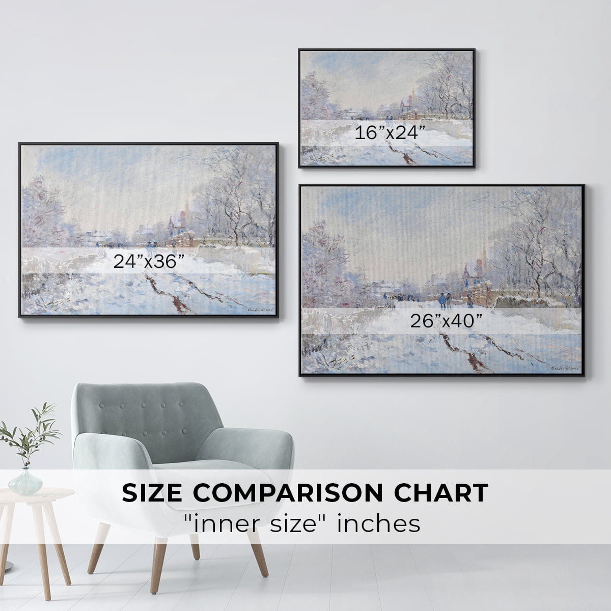 Vintage Landscape-CCXCV By Wexford Home Framed in Black Wood Gallery Wrapped Canvas 27 in. x 41 in.