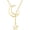 gold, variant on Women's White Gold Plated 925 Sterling Silver Crescent Moon and Star Pendant Necklace, 16"+2" Chain