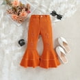 thumbnail image 2 of Caqnni Casual Pants For Toddler Girls Parachute With Pockets High Rise Elastic Waistband Cargo Streetwear Cargo Sweatpants ,4-5 Years,Orange, 2 of 8