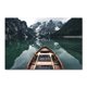 thumbnail image 1 of Paisaje de bosque de nieve nórdica, cartel de ciervos, Animal, lago, barco, hojas de Navidad, montaña, nieve, impresiones, pintura, decoración de imagen natural, 1 of 4