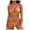 Orange, variant on GEWSEY Women's Extreme Sexy Swimsuit Color Block Micro Bikini Tie Side 2 Piece Bathing Suits (Purple, S)