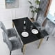 thumbnail image 3 of Bewildely Comedor con fundas para sillas de comedor elásticas, funda para silla de comedor, funda elástica para silla Decoración del hogar gris oscuro, 3 of 6