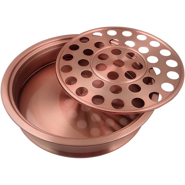 Mayur Export Acier Inoxydable Acier Inoxydable Mayur Export Plateaux de Communion en Acier Inoxydable, Plateau de Tasse Sacrée pour Églises Mayur Export Fournitures de Communion en Acier Inoxydable (Finition Cuivre)