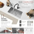 thumbnail image 3 of Stylish Undermount 32" Single Bowl Stainless Steel Kitchen Sink with 2 accs S-323XG, 3 of 11