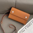 thumbnail image 2 of Bolsos de mano tipo sobre de piel auténtica para mujer, bolsos de diseño de lujo, monederos, novedad de 2024, minibolsos de hombro con botones de piel de vaca de primera capa, 2 of 5