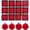 Red, variant on KuKeDi 12 Pack Christmas Ornaments Balls, 2.36 Inch Flocked Christmas Tree Decorations